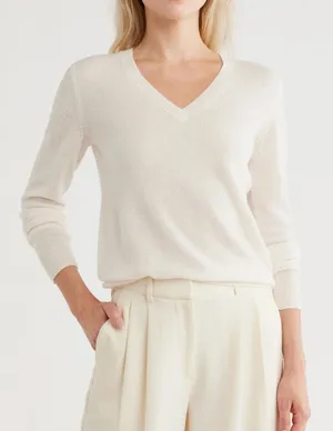 Nordstrom Cashmere V-Neck Sweater thumbnail 1