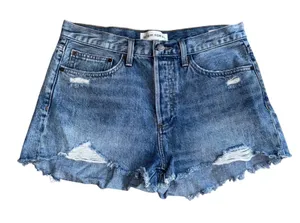 Denim Forum The Ex Boyfriend Short Women 28 Blue Excellent Distressed Cut Off thumbnail 1