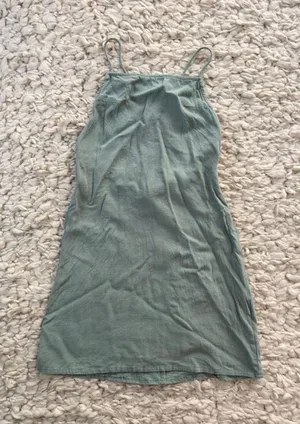 Women's Princess Polly Sage Green Mini Dress US 0 Backless Linen Blend thumbnail 1