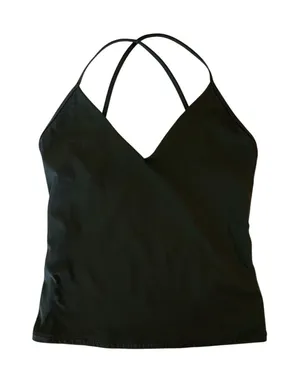 Björn Borg Green Ribbed Shelf Bra‎ Tank Top Crossback Activewear M thumbnail 1