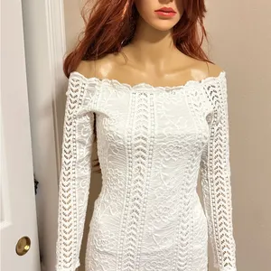 Windsor Elegant White Lace Off-Shoulder Dress thumbnail 2