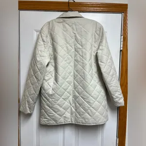 Orvis cream Quilted Jacket sz S thumbnail 6
