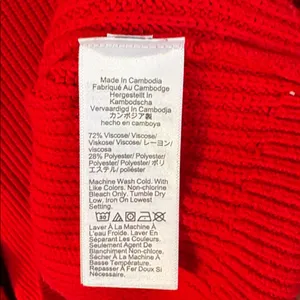 J. Crew Ribbed Turtleneck Stretch Yarn Sweater Red Size Large thumbnail 8