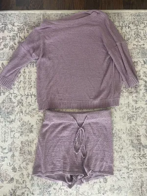 Purple Knit Lounge Set thumbnail 1