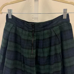 Hysteric Glamour Dark Academia Plaid Circle Pleated Mini Skirt Teal Navy‎ Medium thumbnail 6