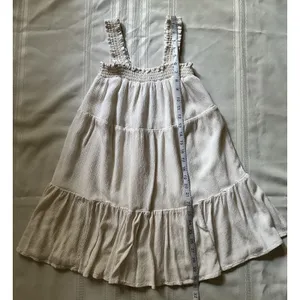 American Eagle Ivory Babydoll Dress with Smocked Bodice Size XS Lined boho style thumbnail 10