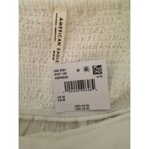 NWT American Eagle White Cotton Gauze Tiered Embroidered Mini‎ Skirt Eyelet M thumbnail 4