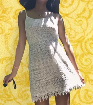 H&M White lace dress thumbnail 1