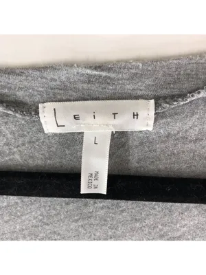 Leith Gray Oversized Scoop Neck Short-Sleeve T-Shirt L Womens Top thumbnail 3