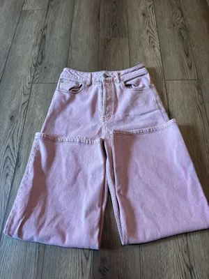 Free people wide leg denim pants thumbnail 2