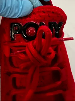 PONY Tempo Red Knit Sock Sneakers Women’s Size 6 Like New thumbnail 6