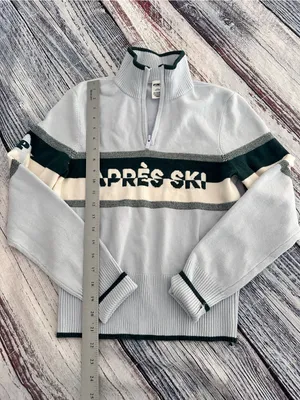 VS PINK Après Ski Light Blue Zip-Neck Sweater thumbnail 7