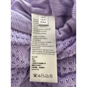 FREE PEOPLE Lilac Sistine Hacci Sweater TOP off shoulder size medium thumbnail 10
