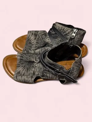 Blowfish Women's Gray Tie Dye Slingback Sandals with Black Straps thumbnail 4