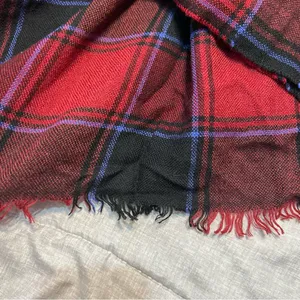 Brooks Brothers 100% Wool Red Plaid Scarf Made in Italy Winter Fall Warm Cozy thumbnail 5
