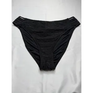 Cupshe Black Textured Diamond Racerback Bikini Set Womens L thumbnail 6