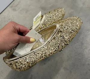A New Day Gold Sequin Mesh Ballet Flats Womens Size 6 Memory Foam New with Tags thumbnail 1