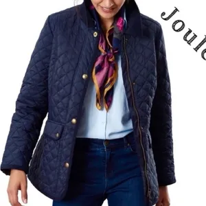 joules barn jacket Newdale Quilted Hunter Coat puffer corduroy collar zipper thumbnail 7
