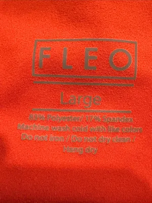 Fleo orange leggings size large . thumbnail 2