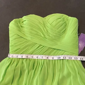 Women’s Lime Green Short Chiffon Prom Party Homecoming Dress Size 8 NWT thumbnail 8