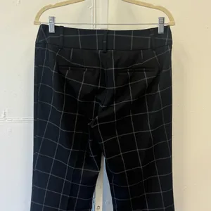 Ann Taylor LOFT Julie Trouser Black Windowpane Plaid Pants Size 4 Professional thumbnail 4