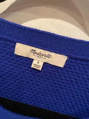 Madewell NWOT! Madwell Blue Sweater thumbnail 3