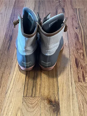 Sperry Women’s Size 8 Duck Boots Gray Waterproof Lace-Up thumbnail 5