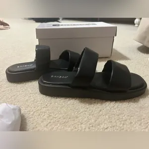 Bamboo Black Slide Sandals thumbnail 4