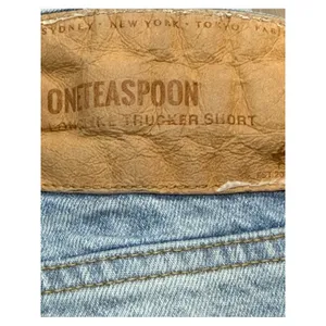 One Teaspoon Bandits Trucker Denim Distressed Raw Hem jorts Size 27 thumbnail 6