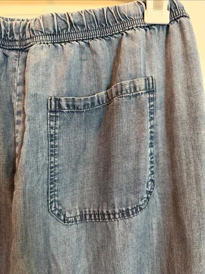 SPLENDID Wide Leg Pant - Lightweight Blue Denim - Size XL - Angie Indigo Pants thumbnail 8