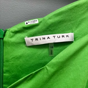 Trina Turk Bask Spaghetti Straps Scalloped Neck Midi Dress in Green 10 thumbnail 6