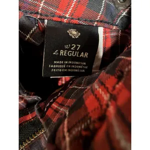 Maison Scotch Red Plaid Punk Goth Biker Skinny Pants Women's Size 27 Soda S&S thumbnail 15