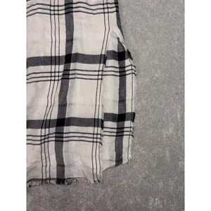 Anthropologie Cloth & Stone Hannah Shirtdress M Plaid‎ Short Sleeve Belted White thumbnail 7