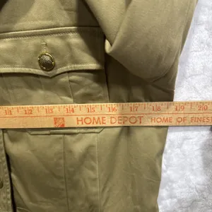 Rachel Zoe Safari Field Jacket S Tan Olive Military Utility Utilitycore Jacket thumbnail 10