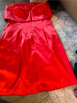 Endless rose Red Strapless Satin Dress - Classic Evening Look thumbnail 6
