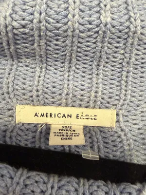 Soft Knit Light Blue American Eagle‎ rolled mock neck Sweater thumbnail 2