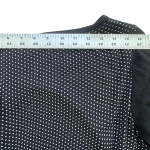Loft Ann Taylor Mixed Media Polka Dot Sweater Black Womens Medium High Low Top thumbnail 5
