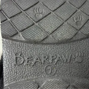BearPaw vegan faux‎ fur Loki women black slippers Size 7 thumbnail 9