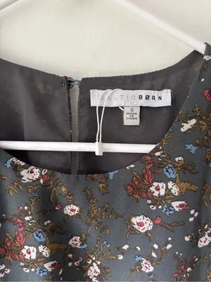 Baltic Born Belfast Pleated Midi Dress Antique Jade Floral Cottagecore thumbnail 6