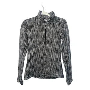Nike‎ Pro Black/White Hyperwarm Quarter Zip, Small thumbnail 2