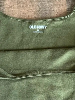 Old Navy Olive Green Crop Tank Top Women's XS Stretch Cotton Sleeveless Casual thumbnail 7