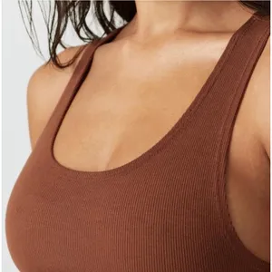 Joah‎ Brown Bodycon Flexrib Dress Medium Large Brown Ribbed Maxi Minimalist Chic thumbnail 10