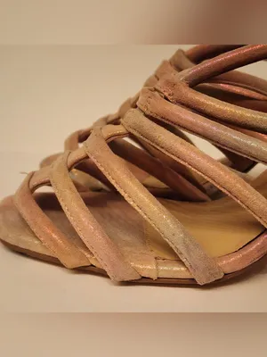 FREE PEOPLE COLETTE CINCHED HEEL RAINBOW METALLIC Size 6.5 thumbnail 11