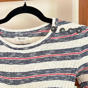 Madewell Short-Sleeve Mini Dress in Lawton Stripe XS Patriotic Nautical thumbnail 6