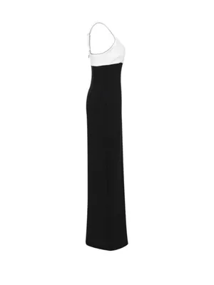 Spaghetti Strap Black and White Sheath Dress Small thumbnail 4