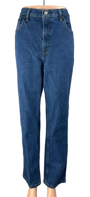 Abercrombie & Fitch 90's Straight Blue Ultra High Rise Denim Jeans Pants Size 8 thumbnail 1