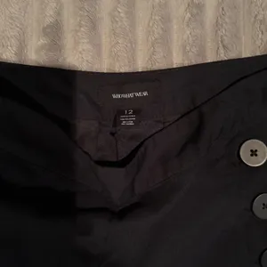 Who What Wear‎ Black Sailor Wide Leg Pants Trousers Tonal Buttons Size 12 thumbnail 3