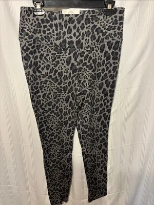 Cato Gray and Black Leopard Print Leggings thumbnail 2
