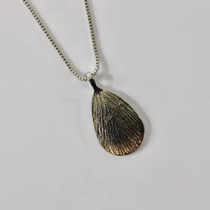 NEW Silver Turquoise Teardrop Pendant‎ Necklace Western Southwestern Cowgirl thumbnail 3