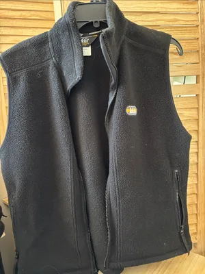 REI Black Fleece Vest with Small Logo Patch Large thumbnail 1